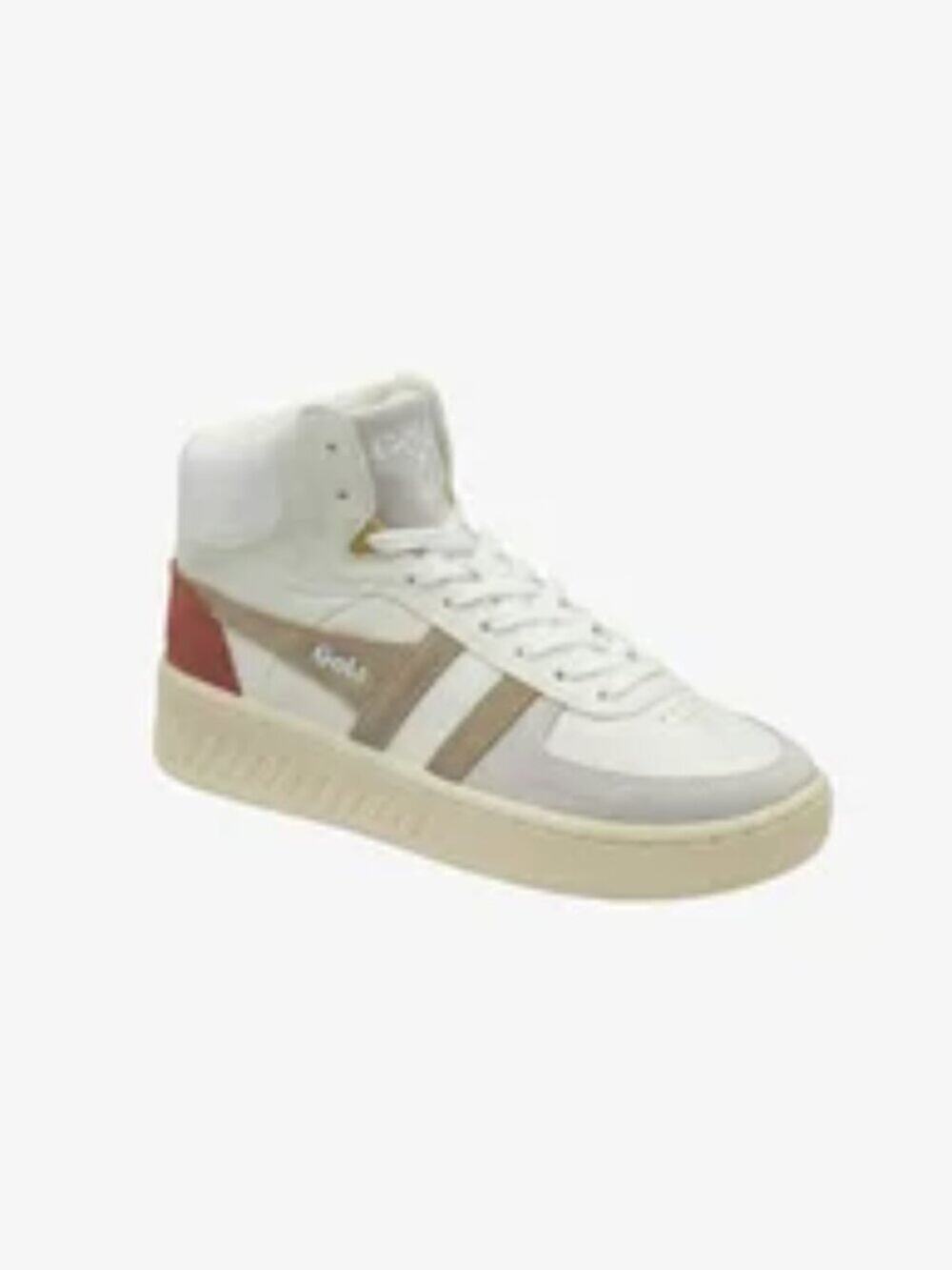 Gola Classics Women's Slam Trident High Top Sneakers white bone clay - 10